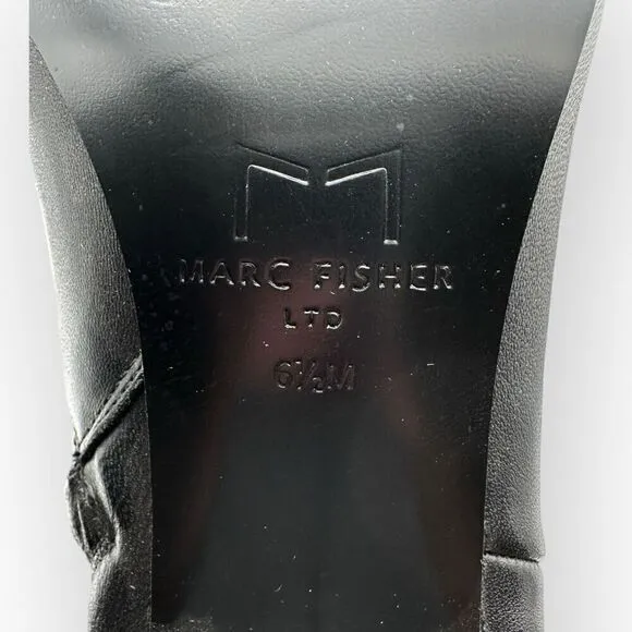 Marc Fisher Womens Jarli Leather Pointy Ankle Bootie Boots Black Size 6.5