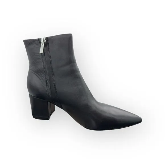 Marc Fisher Womens Jarli Leather Pointy Ankle Bootie Boots Black Size 6.5