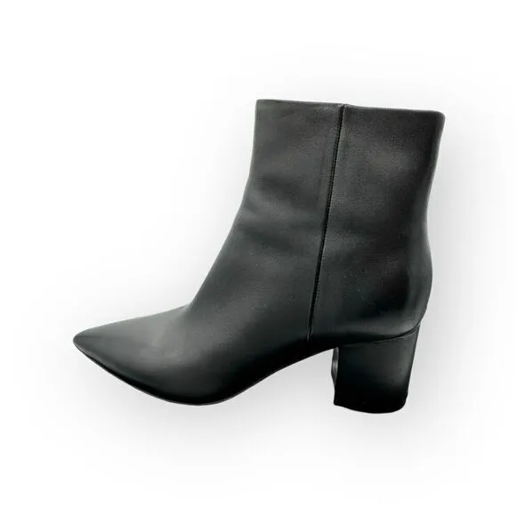 Marc Fisher Womens Jarli Leather Pointy Ankle Bootie Boots Black Size 6.5