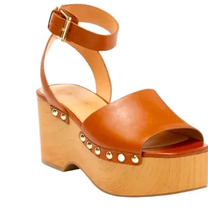 Mark Fisher genuine leather studded platform sandals  Size 8.5