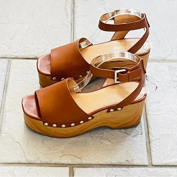Mark Fisher genuine leather studded platform sandals  Size 8.5