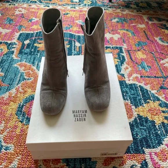 Maryam Nassir Zadeh Blue Suede Ankle Boots