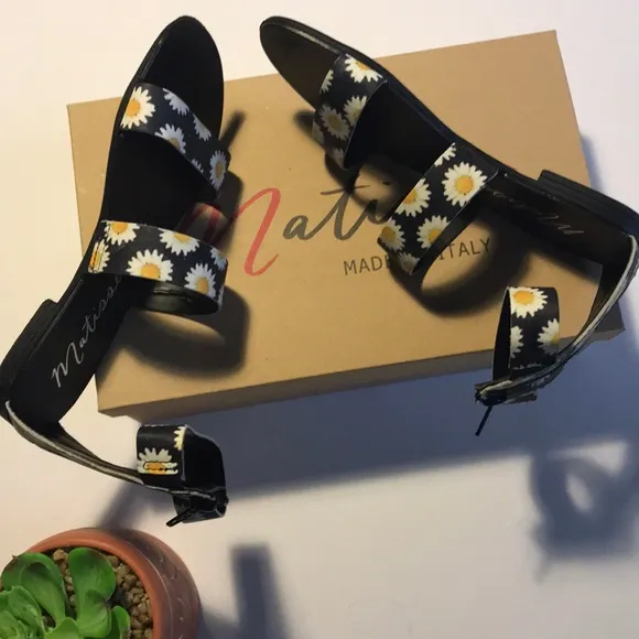 MATISSE BLACK DAISY NIKITA LEATHER SANDAL