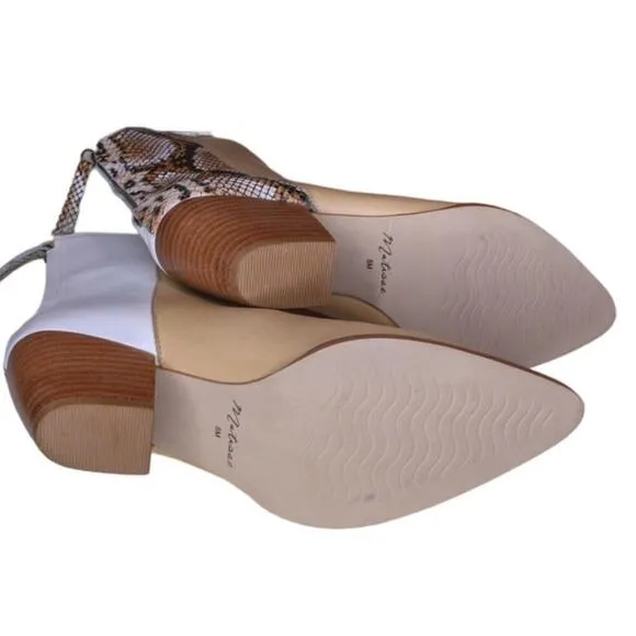 Matisse Carson Boots Tan Snakeskin Print Leather Pointed Toe Heel 8M