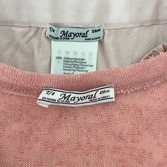 Mayoral Outfit - Sequin Shorts, NWT Top,  Drape Cardigan sz 8