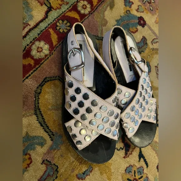 McQ by Alexander McQueen Blush Studded Sandals