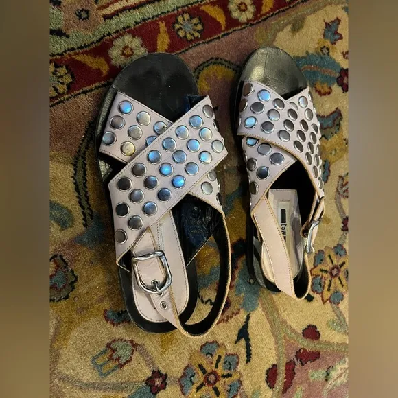 McQ by Alexander McQueen Blush Studded Sandals