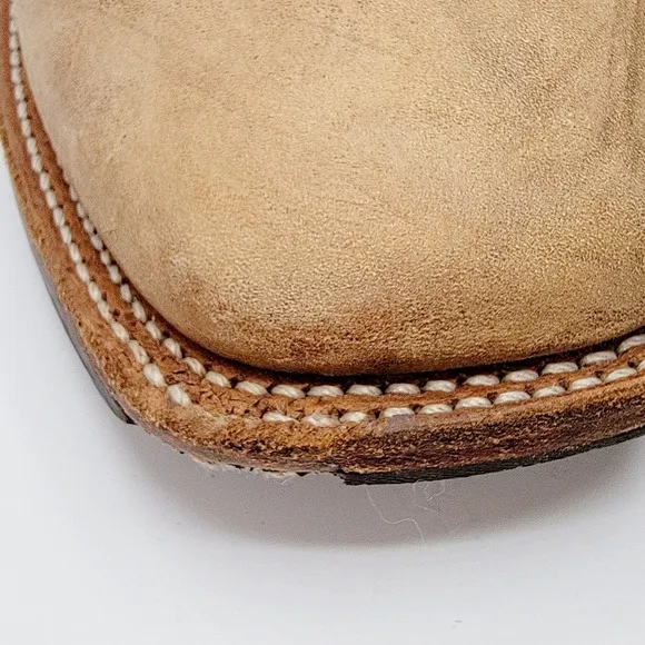 Men Old West Black &amp; Tan Boots 7