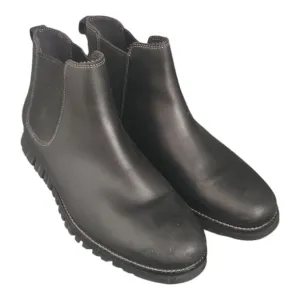 MEN'S Cole Haan Zerogrand Chelsea  Black Leather Ankle Boots Waterproof SZ 10W