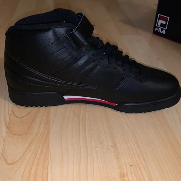 Men's Fila F13 Sneakers Black  1VF059LX-970  High Top Size 10.5
