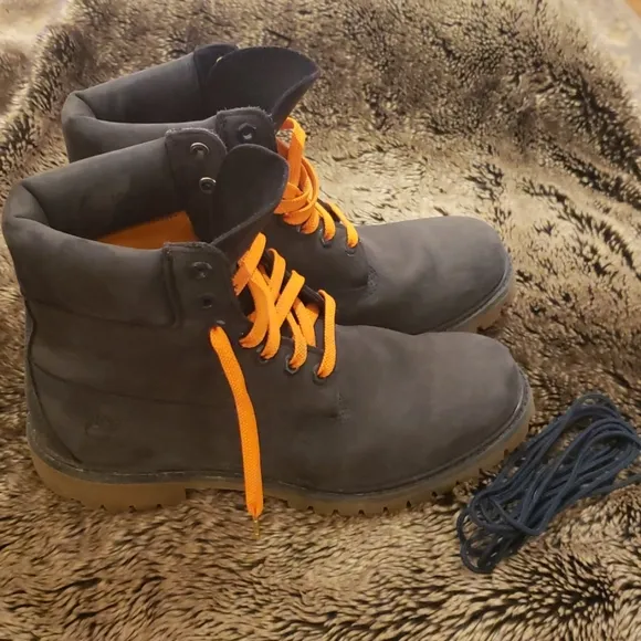 Men's Navy Timberlands