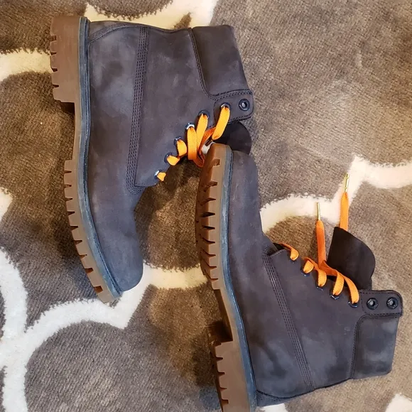 Men's Navy Timberlands