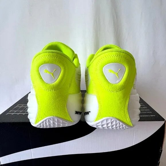 Men's Puma All Pro Nitro Lime Squeeze-Puma White Sneakers, 379079-05 Sz 11.5 NEW