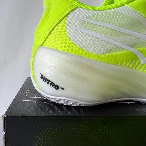 Men's Puma All Pro Nitro Lime Squeeze-Puma White Sneakers, 379079-05 Sz 11.5 NEW
