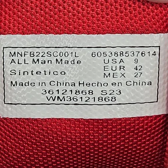 Men's Red/Black FUBU Sintetico‎ High Top Basketball Sneakers Size 9