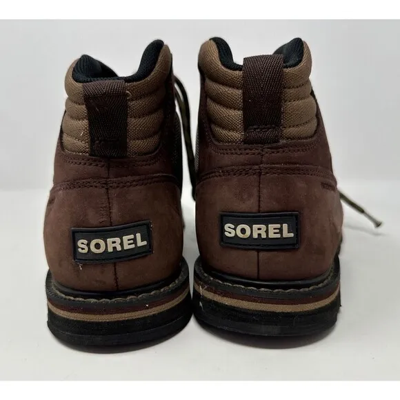 Mens SOREL Madson Sport Hiker Black Waterproof Non-Shell Boots Size 11 Brown