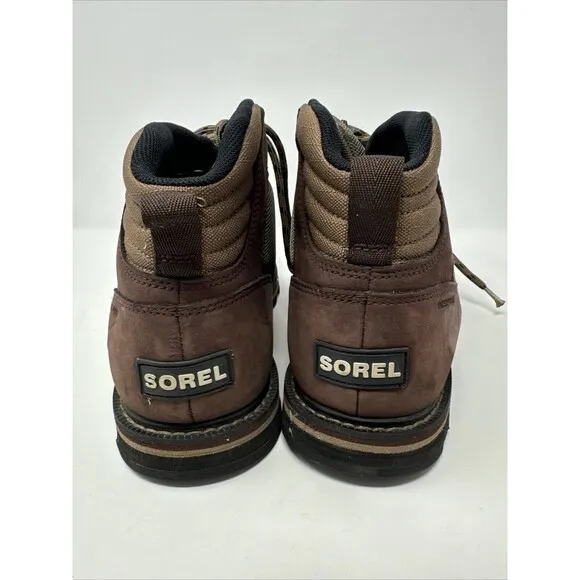 Mens SOREL Madson Sport Hiker Black Waterproof Non-Shell Boots Size 11 Brown