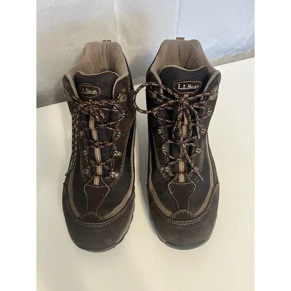 Men's Sz 9M LL Bean Tek 2.5 Waterproof Hiking Boots Brown Primaloft 258265