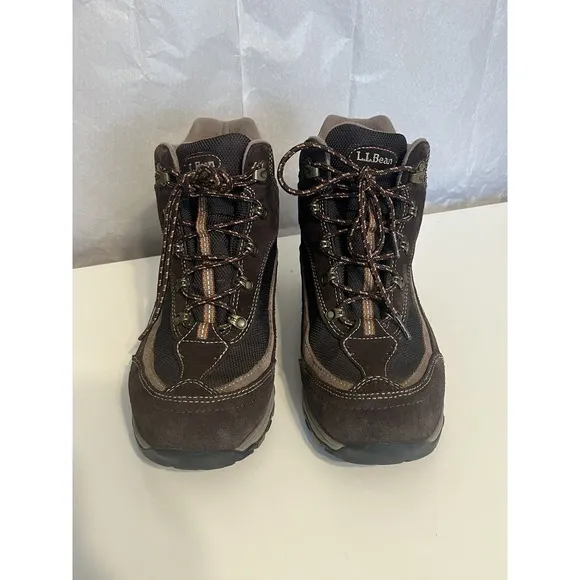 Men's Sz 9M LL Bean Tek 2.5 Waterproof Hiking Boots Brown Primaloft 258265