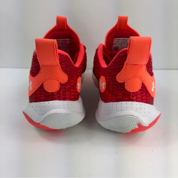 Men’s Under Armour Spawn 3 UA Basketball Sneakers Red White 3023738-600 Size 11