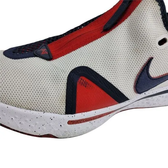 Mens Nike PG 4 USA Colorway Low Top Hidden Laces Basketball Sneakers Sz 10.5