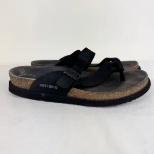 Mephisto Helen Black Nubuck Sandal