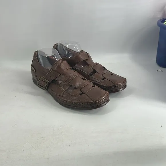Mephisto leather comfort sandals brown leather fisherman cool air sz 9