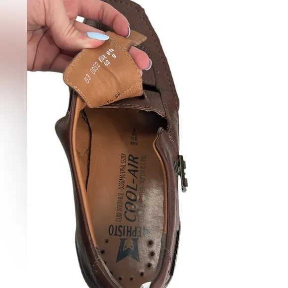 Mephisto leather comfort sandals brown leather fisherman cool air sz 9