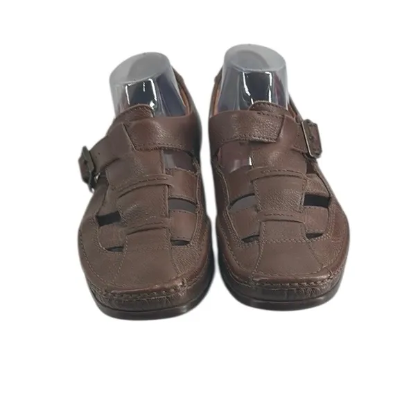Mephisto leather comfort sandals brown leather fisherman cool air sz 9