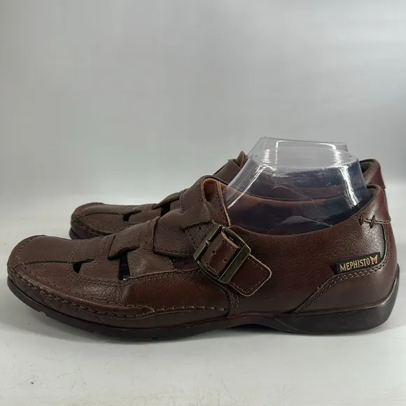 Mephisto leather comfort sandals brown leather fisherman cool air sz 9