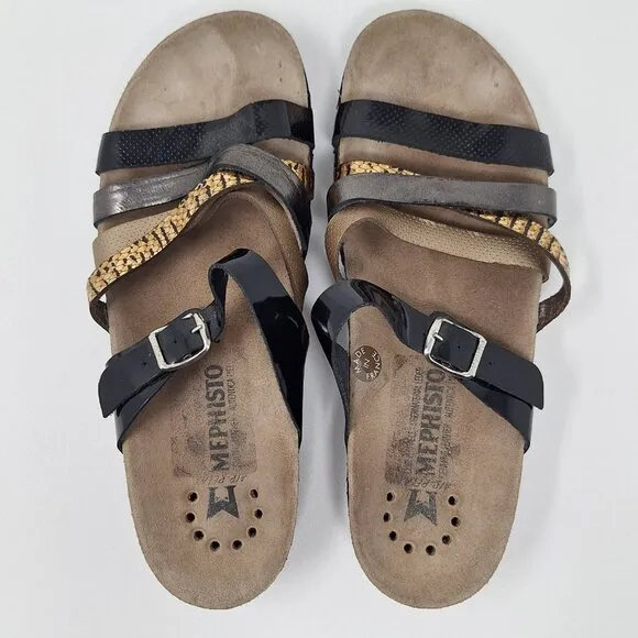 Mephisto Womens Huleda Smooth Leather Sandals  Size 39