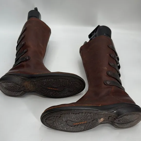 Merrell Captiva Launch 2 Waterproof Boot Cherry/Brown, Black Boots w/Zipper Sz 7