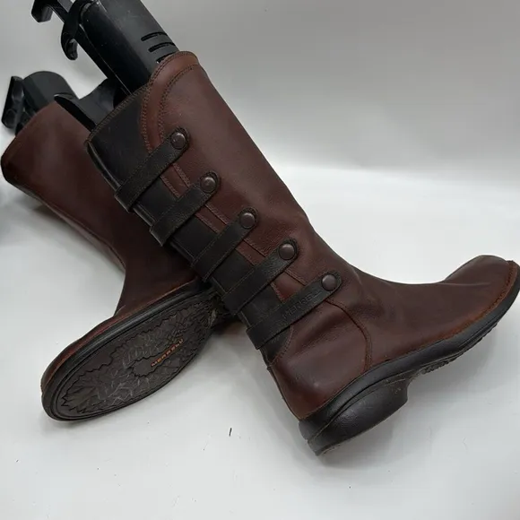 Merrell Captiva Launch 2 Waterproof Boot Cherry/Brown, Black Boots w/Zipper Sz 7