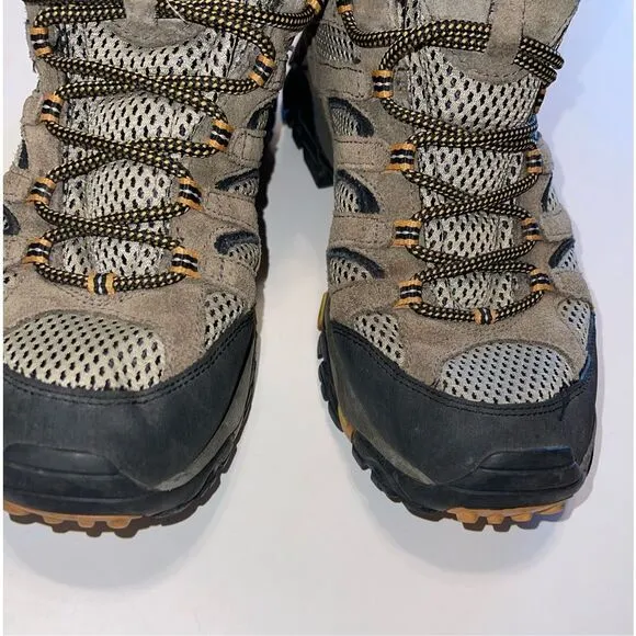 Merrell Moab Ventilator Mid Boots Mens Size 9 W Walnut Brown Waterproof Shoes A2