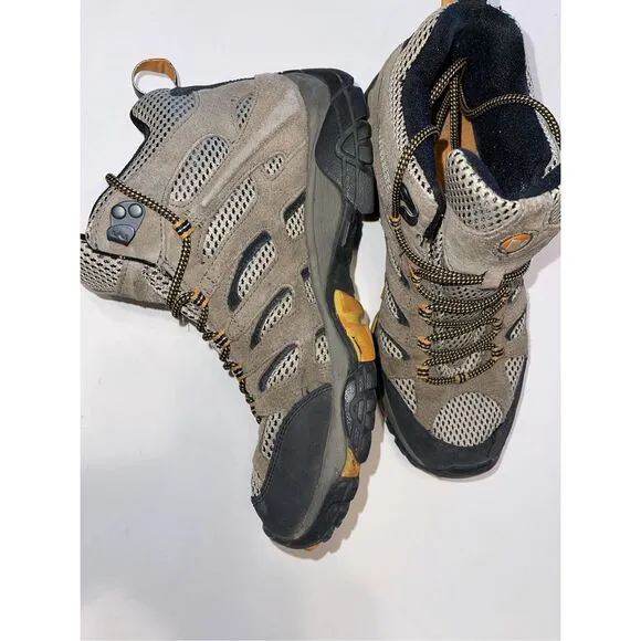 Merrell Moab Ventilator Mid Boots Mens Size 9 W Walnut Brown Waterproof Shoes A2