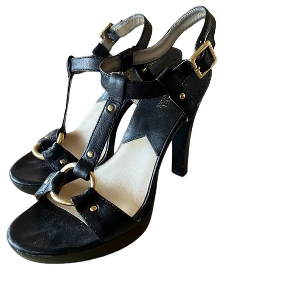 Michael Kors Valerie T-strap Heeled Sandals