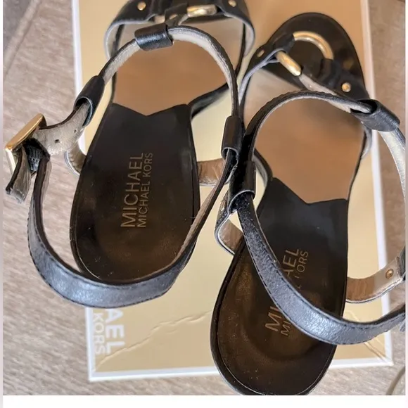 Michael Kors Valerie T-strap Heeled Sandals
