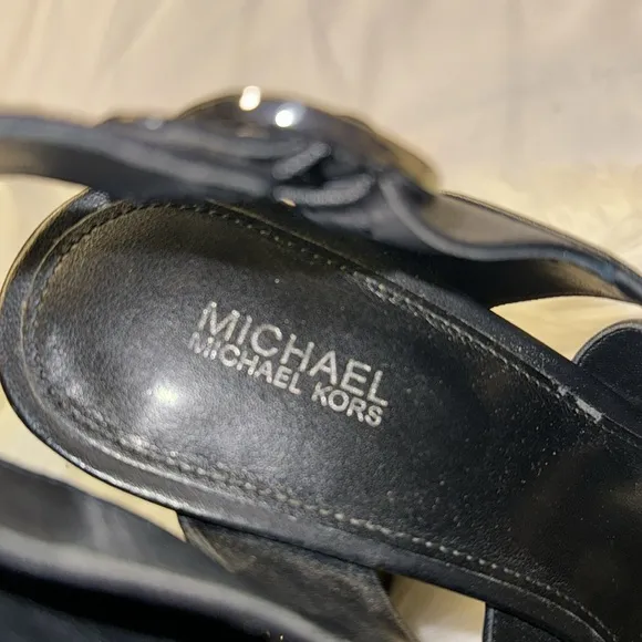 Michael, Michael Kors Mila studded leather sandals GUC 8M