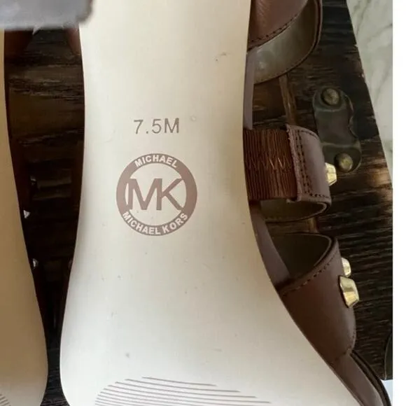 Michael Micheal Kors Jagger Studded Stiletto Sandals in Brown
