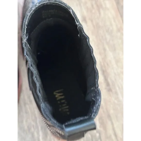 Mi.iM Miracle Miles Women's Black Leather Pointed Toe Bryce Western Boots Size 9