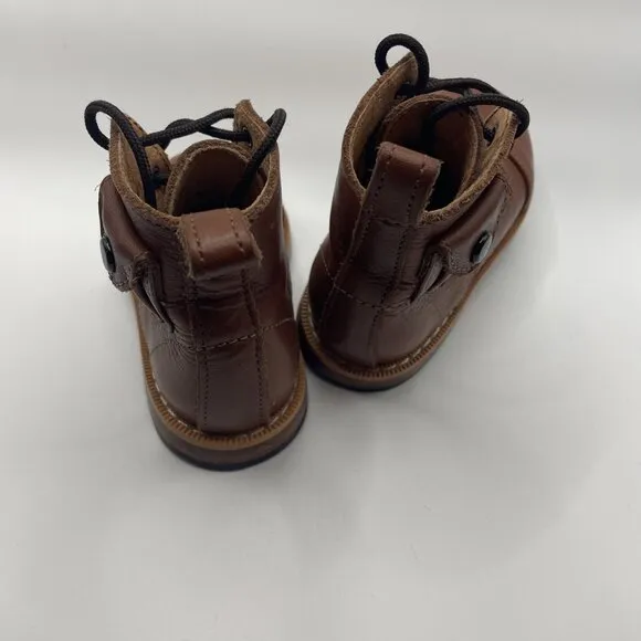 Mikoleon Heirloom Classic Toddler Leather Boots Luxe Tan Size 22 /6 Round Toe