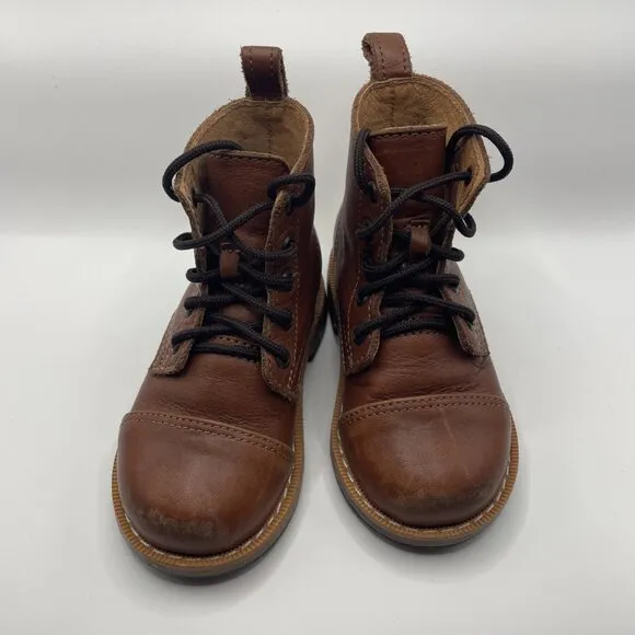 Mikoleon Heirloom Classic Toddler Leather Boots Luxe Tan Size 22 /6 Round Toe