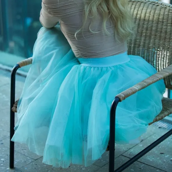 Mini Mint tulle skirt - Only available in size Medium (8-14W US)