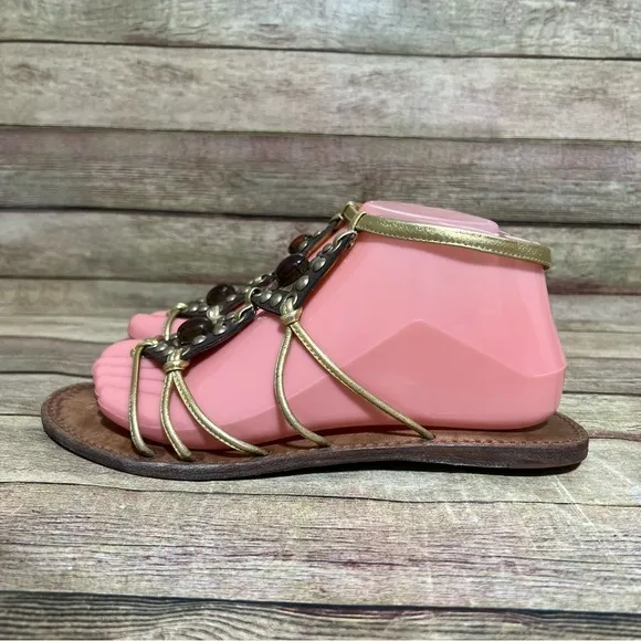 Miu Miu Leather Strao Sandals