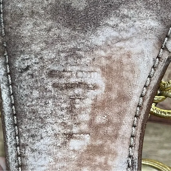 Miu Miu Leather Strao Sandals