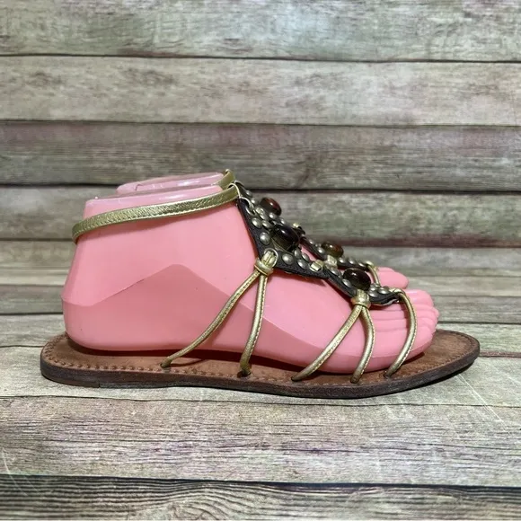 Miu Miu Leather Strao Sandals