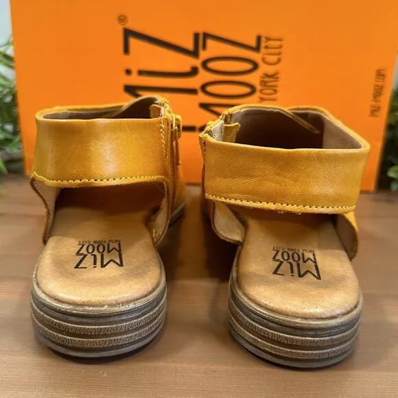 Miz Mooz Darcie Leather Side Zip Sandals Size 38