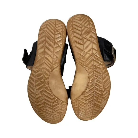 Miz Mooz Leather Double Band Slide Slip On Sandals Florra Beach Resortwear NWOB