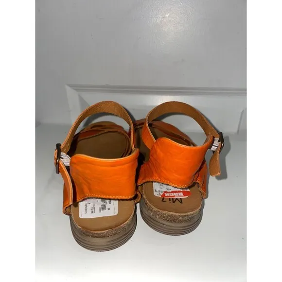 Miz Mooz Moody Women's size 41/US 10 NWT Orange Leather Sandals NWT