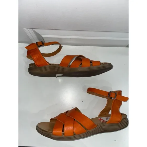 Miz Mooz Moody Women's size 41/US 10 NWT Orange Leather Sandals NWT